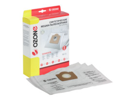 Мешки-пылесборники Ozone синтетические для пылесоса, 3 шт, M-11