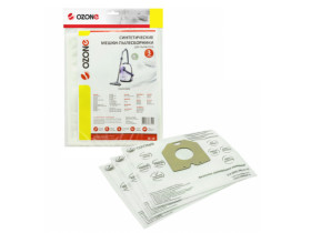 Мешки-пылесборники Ozone синтетические для пылесоса, 3 шт. SE-19