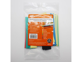 T552 Термоусаживаемая трубка ТУТнг 12/6 набор (7 цветов по 3 шт. 100мм) TDM