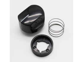 Ручка черная для плиты универсальная (ручка+шайба+пружина)