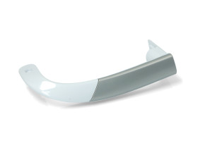 Ручка двери холодильника Беко (нижняя левая) БЕЛО-СЕРАЯ