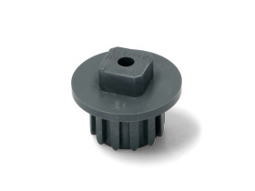 Втулка (муфта) шнека для мясорубки Bosch, Zelmer, Philips. Высота 26мм., внутренний диаметр 15мм., размер вставки 15х15мм, диаметр юбки 35мм. 12 зубов прямые, 10005188